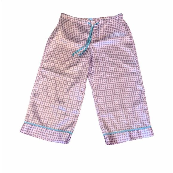 REQUEST Satin Polka Dot Cropped Wide Leg Pj Pant L - Picture 2 of 9